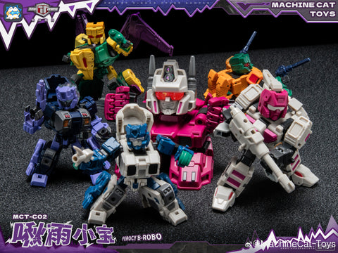 【Pre-Order】 Machinecat-Toys Machine Cat Toys (JiGuangMao Toy) Steel Kiddy Party MCT-C02 Ferocy B-Robo (G1 Abominus Combiner 5 in 1 Set) 17cm / 6.7"