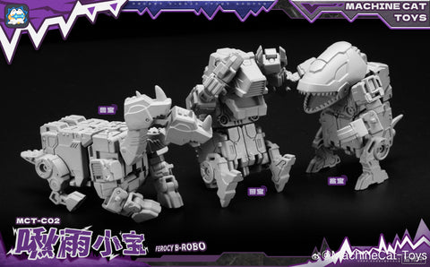 【Pre-Order】 Machinecat-Toys Machine Cat Toys (JiGuangMao Toy) Steel Kiddy Party MCT-C02 Ferocy B-Robo (G1 Abominus Combiner 5 in 1 Set) 17cm / 6.7"