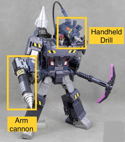 Black Soil Lab BS10 BS-10 Upgrade Kit / Weapon Set for Transformers Legacy Evolution Miner Megatron Upgrade Kit