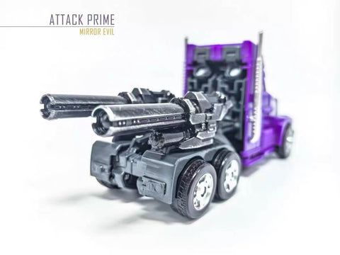 【Pre-Order】APC Toys APC-001SG APC001SG 2.0 Version Attack Prime Mirror Evil ( 1:1 TFP Optimus Prime Voyage Class ) Purple / Shattered Glass Version 17cm / 6.7"