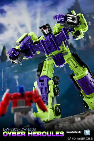 【Pre-Order】Dr.Wu DW-ES03 / ES04 Cyber Mixer Truck / Cyber Excavator (Mixmaster / Scavenger) Devastator Combiner 2 in 1 Set