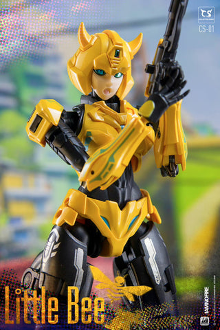 Collection Space CS-01 CS01 Transformable Bishoujo Little Bee (Bumblebee Mecha Girl) 17.5cm / 6.9"