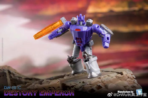 Dr.Wu & Mechanic Studio Extreme Warfare DW-E01S / E01M / E01C Destroy Emperor (Galvatron) / DW-E29 Destroy Planet Legends Class 2 in 1 set 6cm / 4.6"