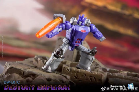 Dr.Wu & Mechanic Studio Extreme Warfare DW-E01S / E01M / E01C Destroy Emperor (Galvatron) / DW-E29 Destroy Planet Legends Class 2 in 1 set 6cm / 4.6"