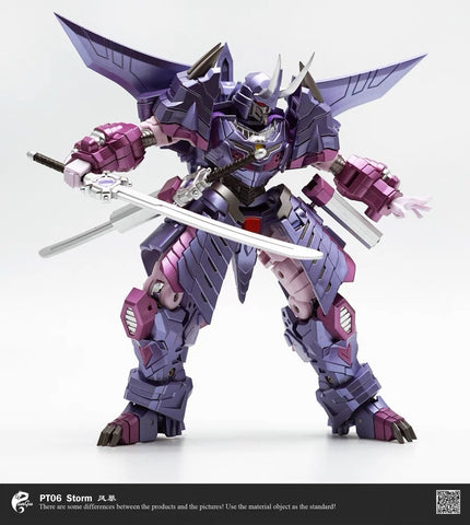 Pangu Toys PT-06 PT06 Flame Blave Storm (Modified Iron Factory EX48 Hannyamaru, Samurai Cyclonus) 15cm / 5.9"