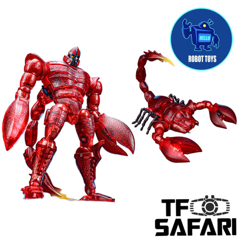 Robot Toys RT-D01R RTD01R Scarlet Lord Venatagon (Beast War BW Scorponok) Red Transparent Version MP Scale  16cm / 6.3"