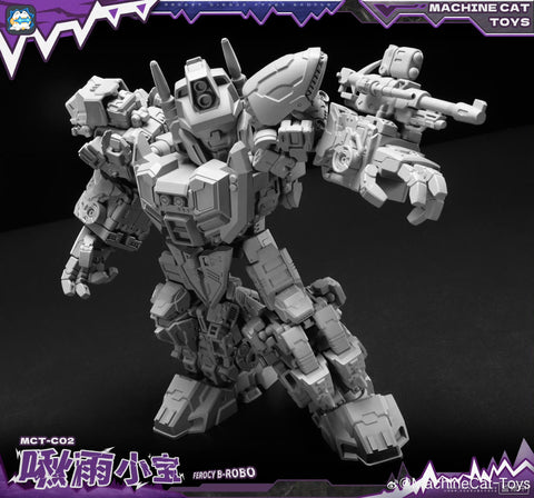 【Pre-Order】 Machinecat-Toys Machine Cat Toys (JiGuangMao Toy) Steel Kiddy Party MCT-C02 Ferocy B-Robo (G1 Abominus Combiner 5 in 1 Set) 17cm / 6.7"