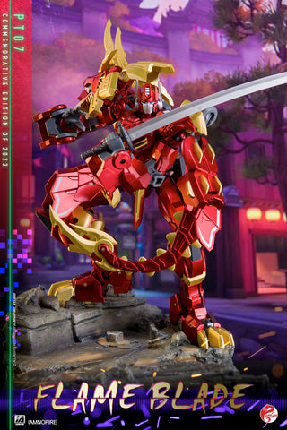 Pangu Toys PT-07 PT07 Flame Blade (Modified Iron Factory EX45, Yoroi Shishimaru Lio Convoy Leo Prime) Red Version 15cm / 5.9"