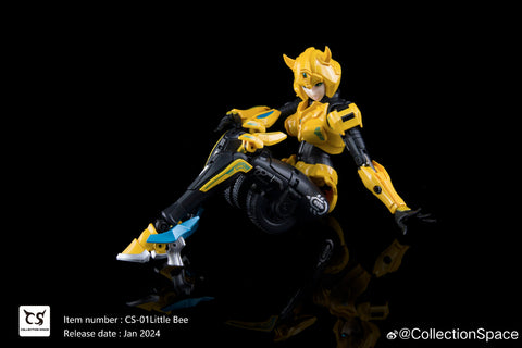 Collection Space CS-01 CS01 Transformable Bishoujo Little Bee (Bumblebee Mecha Girl) 17.5cm / 6.9"