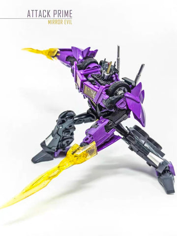 【Pre-Order】APC Toys APC-001SG APC001SG 2.0 Version Attack Prime Mirror Evil ( 1:1 TFP Optimus Prime Voyage Class ) Purple / Shattered Glass Version 17cm / 6.7"