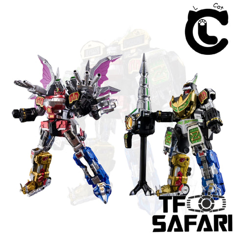 【Pre-Order】Lucky Cat MC03S MC-03S Dragon Beast King (Megazord Dragon Zord Combiner) 2 in 1 Combo Set w/ Metallic Painting 13cm / 5"