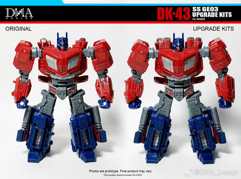 DNA Design DK-43 DK43 Upgrade Kits for WFC Gamer Edition SS GE03 Optimus Prime