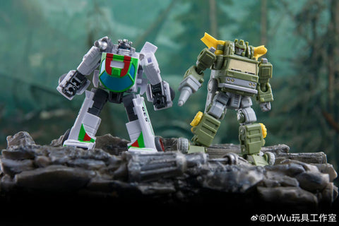 【Incoming】Dr.Wu & Mechanic Studio Extreme Warfare 4 Sets DW-E30 Iron Jack (Wheeljack) / DW-E24M Firefighters (Inferno SG Shattered Glass)  2 in 1 set 4.5cm