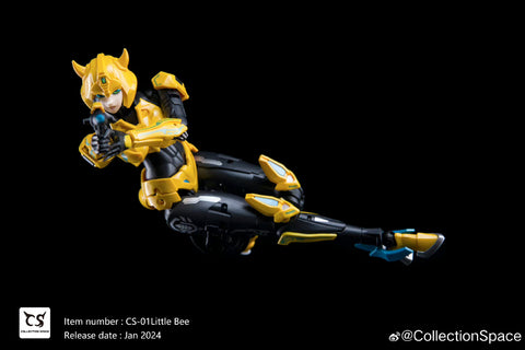 Collection Space CS-01 CS01 Transformable Bishoujo Little Bee (Bumblebee Mecha Girl) 17.5cm / 6.9"