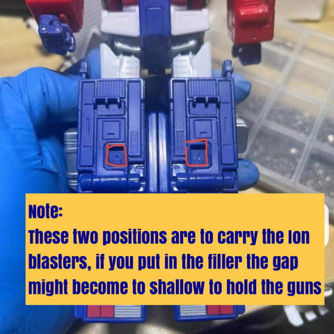Weekend Workshop / Tim Heada Upgrade Kit / Gap fillers for Studio Series SS86 Optimus Prime Upgrade Kit