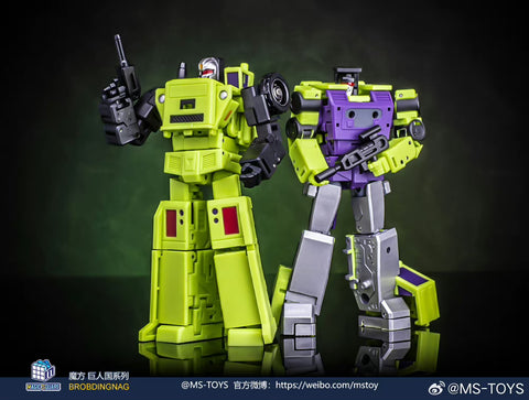 Magic Square MS Toys MS-B39A Crane Hook & MS-B40A Load Long Haul Constructor Devastator Combiner Set B (2 in 1 set)10cm / 4"