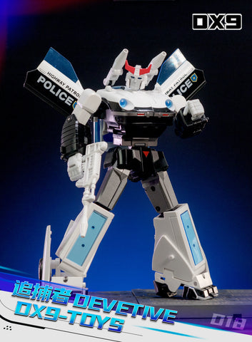 【Pre-Order】DX9 Toys D18 D-18 Devetive (Prowl G1 MP 2.0) 18cm / 7"