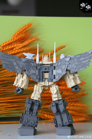 Jiu Jiu Studio QQT-02 QQT02 Rhino / Bison Pack (Headstrong & Tantrum Predaking Combiner) 2 in 1 set  9.5cm / 3.75"