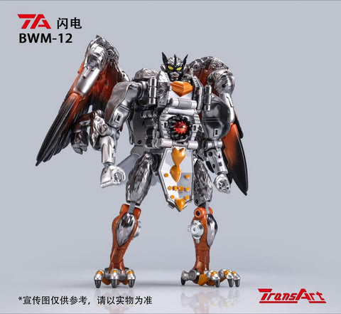 Transart TA BWM-12 BWM12 Wing Wolf Combatant Lightning (BW Beast Wars Maximals Silverbolt) 18.5cm / 7.3"