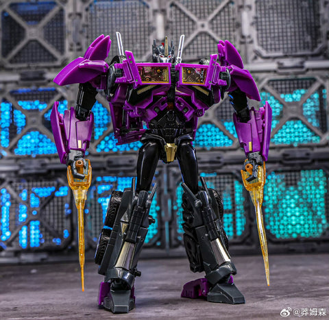 【Pre-Order】APC Toys APC-001SG APC001SG 2.0 Version Attack Prime Mirror Evil ( 1:1 TFP Optimus Prime Voyage Class ) Purple / Shattered Glass Version 17cm / 6.7"
