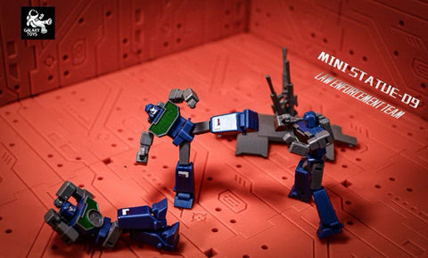 Galaxy Toys Mini09 Mini-09 Law Enforcement Team (Reflector Team) 3-pack 6cm / 2.4"