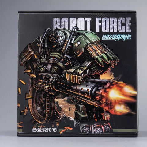 4th Party No Brand NB WJ Weijiang M02 M-02 Robot Force (Oversized Bayverse Hound, Black Apple Alloy Modified version) Wei Jiang 23cm / 9"