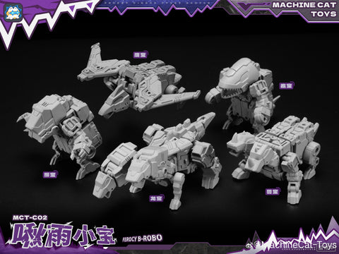 【Pre-Order】 Machinecat-Toys Machine Cat Toys (JiGuangMao Toy) Steel Kiddy Party MCT-C02 Ferocy B-Robo (G1 Abominus Combiner 5 in 1 Set) 17cm / 6.7"