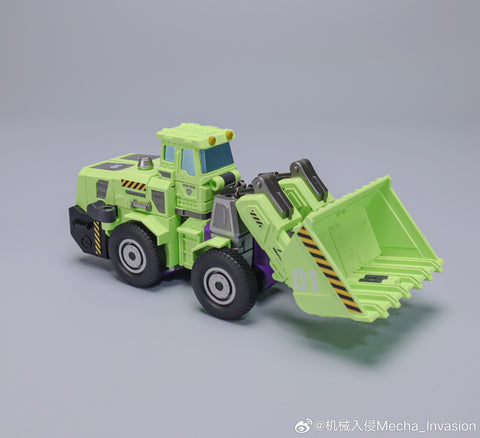 Mecha Invasion GLA01 GLA-01 Loader (Scrapper) & GLA02 GLA-02 Mixer (Mixmaster) Giant Legion Heavy Builder (Constructors Devastator) Combiner (2 in 1 set) 21.5cm / 8.5"