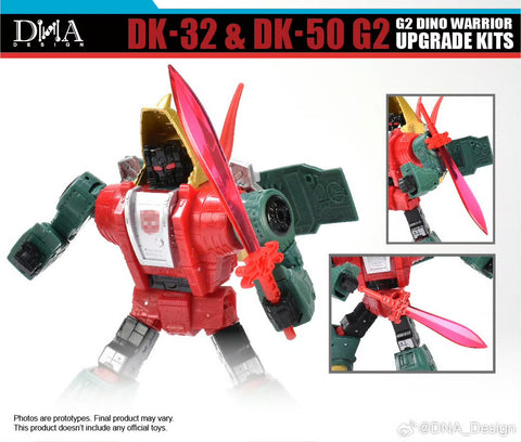 DNA Design DK-32 & DK-50 DK32&DK50 for G2 Dino Warrior (G2 Slag & Snarl) Upgrade Kits