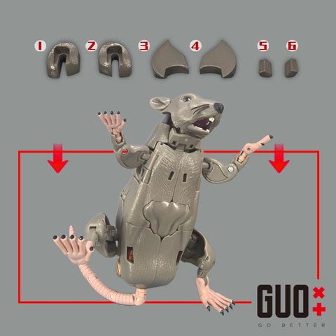 Go Better Studio GX-84 GX84 Upgrade Kit / Gap fillers for MPG-15 MPG15 Masterpiece Rattrap Upgrade Kit