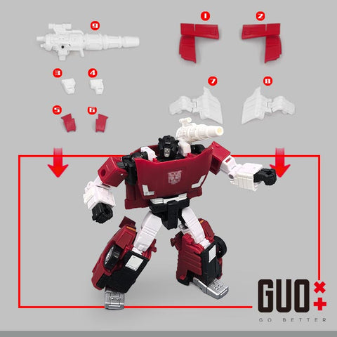 Go Better Studio GX-30DV GX30DV (GX-30B / 30B) Upgrade Kit / Gap fillers for  WFC Kingdom / SS Devastation Sideswipe Upgrade Kit