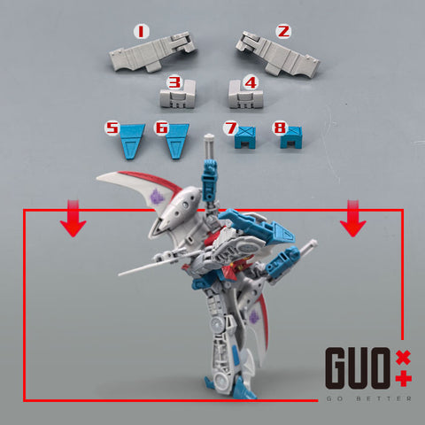 【Incoming】Go Better Studio GX-77 GX77 Upgrade Kit / Gap fillers for Timelines Comic Edition Hearts of Steel Starscream Upgrade Kit