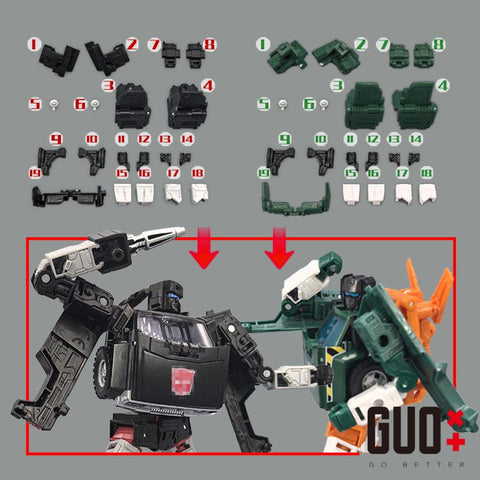 Go Better Studio GX-72A / GX-72B GX72A / GX72B Upgrade Kit / Gap fillers for WFC Earthrise Trailbreaker / Hoist Upgrade Kit