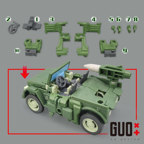 Go Better Studio GX-61 / GX-18U / GX-08U GX61 / GX18U / GX08U Upgrade Kit / Gap fillers for Generations Selects Legacy United Autobots Hound / Sunstreak / Wheeljack Upgrade Kit