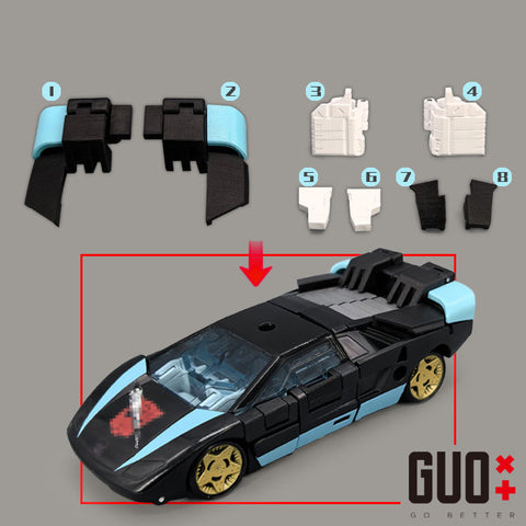 Go Better Studio GX-30W GX30W Upgrade Kit / Gap fillers for Legacy Armada Universe Wheeljack Upgrade Kit