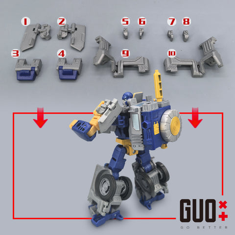Go Better Studio GX-75 GX75 Upgrade Kit / Gap fillers for Age of the Primes AOTP Fistron (Iron Fist) Upgrade Kit