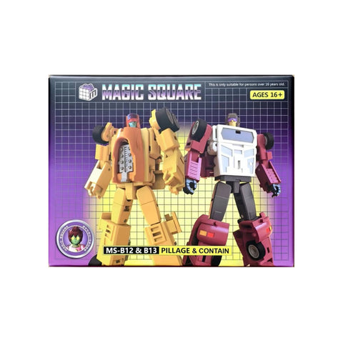 Magic Square MS-Toys MS-B12/ MS-B13 Pillage & Contain ( Dragstrip & Dead End, Menasor ) 2 in 1 set 10cm / 4"
