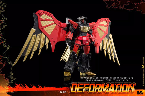 【Incoming】4th Party No Brand NB TV-02 TV02 Deformation Eagle (Predaking Combiner, Divebomb) 10cm / 4"