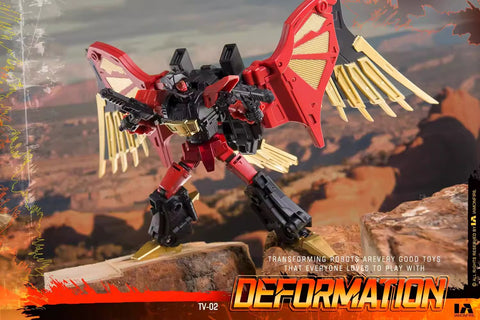 【Incoming】4th Party No Brand NB TV-02 TV02 Deformation Eagle (Predaking Combiner, Divebomb) 10cm / 4"