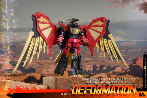 【Incoming】4th Party No Brand NB TV-02 TV02 Deformation Eagle (Predaking Combiner, Divebomb) 10cm / 4"