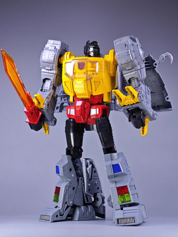 【Incoming】4th Party NB No Brand MP-08AA MP08AA Oversized KO King Grimlock Reximus Prime Animated Color Version ( with  transparent-neck / chest ) 32cm / 12.6"