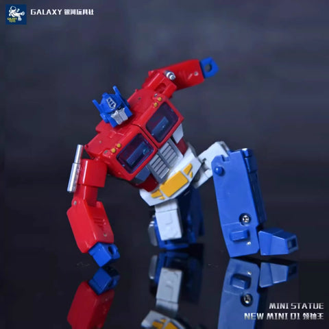 Galaxy Toys Mini01 Mini-01 LeaderKing (G1 Optimus Prime) Transparent Window Version 7cm / 2.76"