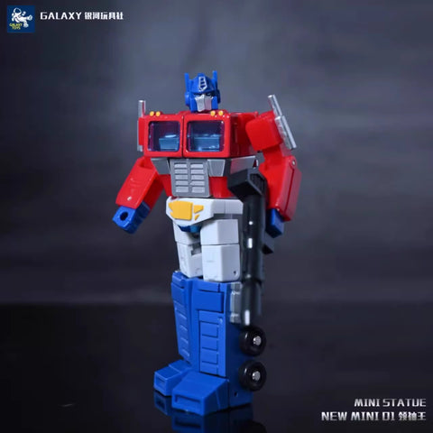 Galaxy Toys Mini01 Mini-01 LeaderKing (G1 Optimus Prime) Transparent Window Version 7cm / 2.76"