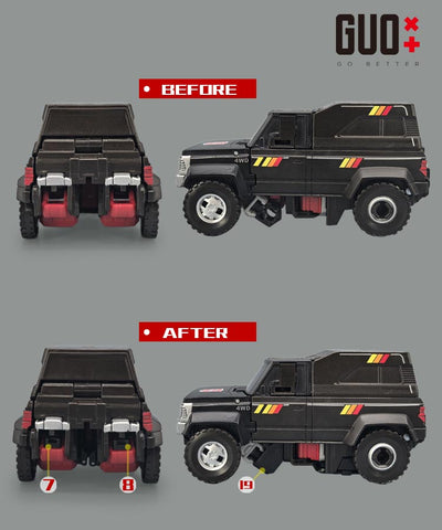 Go Better Studio GX-72U GX72U Upgrade Kit / Gap fillers for Legacy United Trailbreaker Upgrade Kit