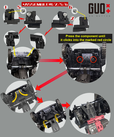 Go Better Studio GX-72U GX72U Upgrade Kit / Gap fillers for Legacy United Trailbreaker Upgrade Kit