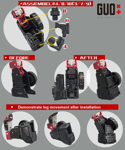 Go Better Studio GX-72U GX72U Upgrade Kit / Gap fillers for Legacy United Trailbreaker Upgrade Kit