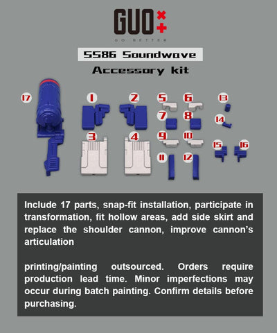 【Incoming】Go Better Studio GX-86 GX86 Upgrade Kit / Gap fillers for Studio Series SS86 Movie Soundwave Upgrade Kit
