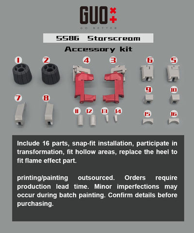 【Incoming】Go Better Studio GX-85R GX85R Upgrade Kit / Gap fillers for Studio Series SS86 Movie Starscream Upgrade Kit