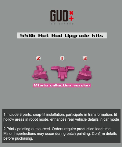 【Incoming】Go Better Studio GX-87A / GX-87B GX87A / GX87B Upgrade Kit / Gap fillers for SS86 Rodimus Prime / Rodimus SG Upgrade Kit