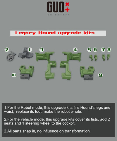 Go Better Studio GX-61 / GX-18U / GX-08U GX61 / GX18U / GX08U Upgrade Kit / Gap fillers for Generations Selects Legacy United Autobots Hound / Sunstreak / Wheeljack Upgrade Kit